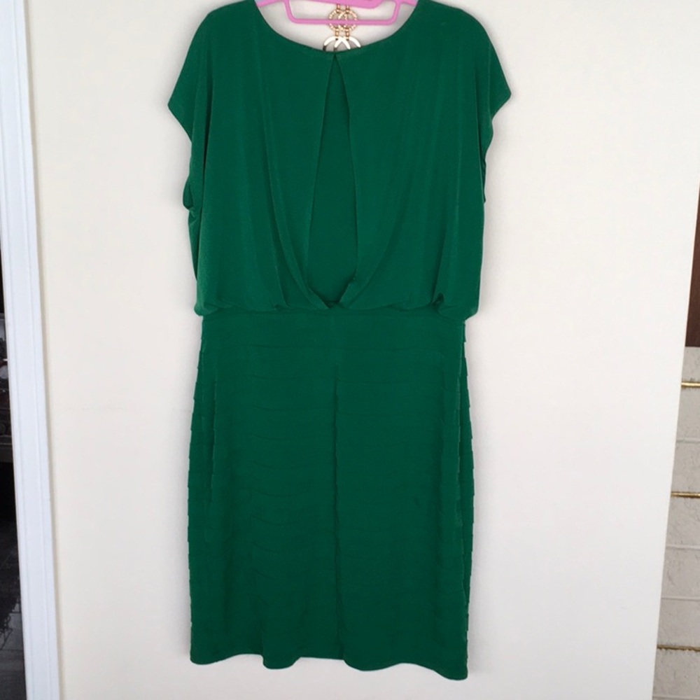 Green Dress with Gold Chain Belt - Picture 3 of 4